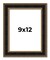 Photo Size Ornate Brown Picture Frame - UV Acrylic, Foam Board Backing, Hanging Hardware